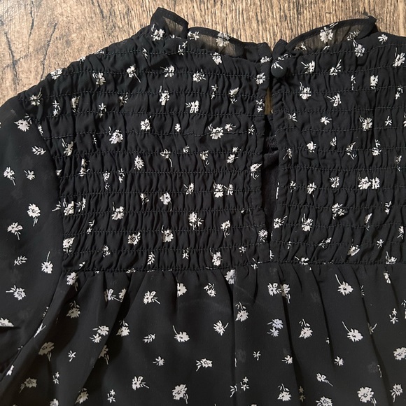 Black floral babydoll dress H&M - Picture 5 of 7